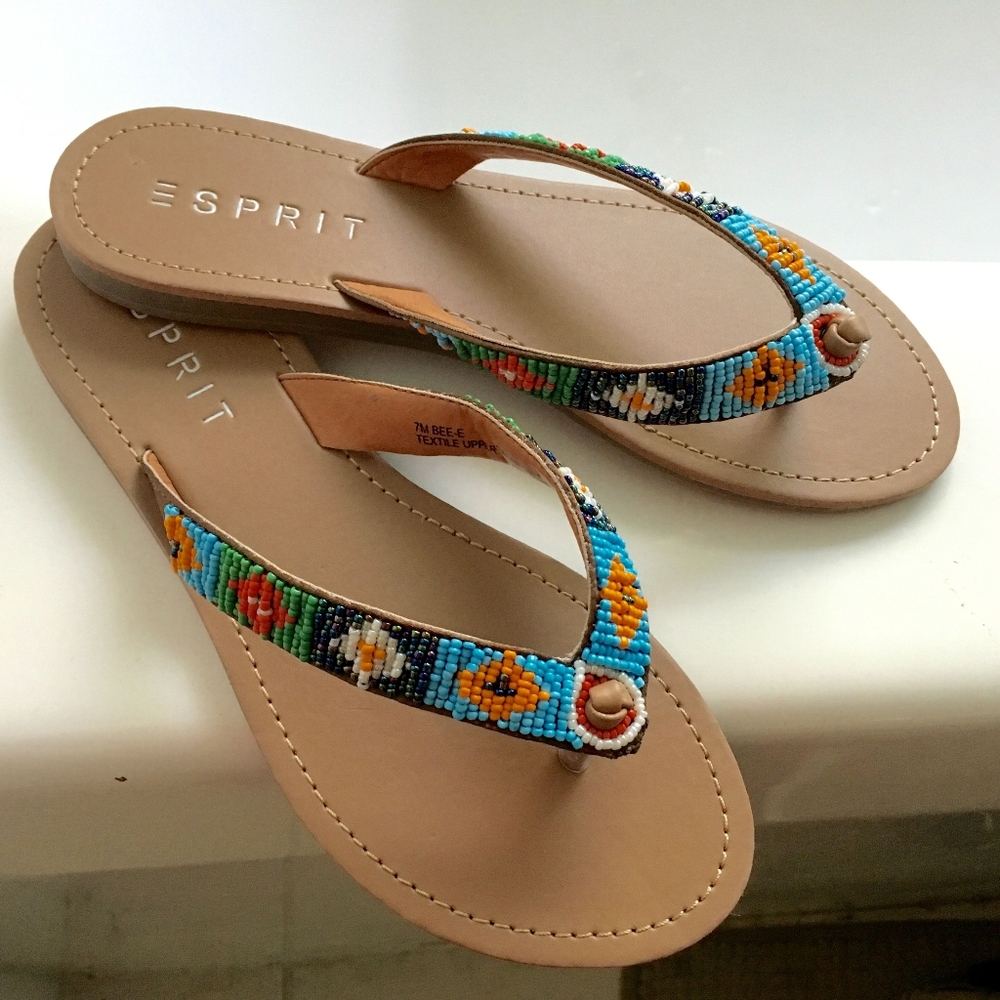 Esprit Beaded Sandals